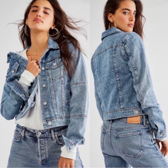 Free People RUMORS DENIM JACKET SIZE SMALL NWT - Picture 1 of 12